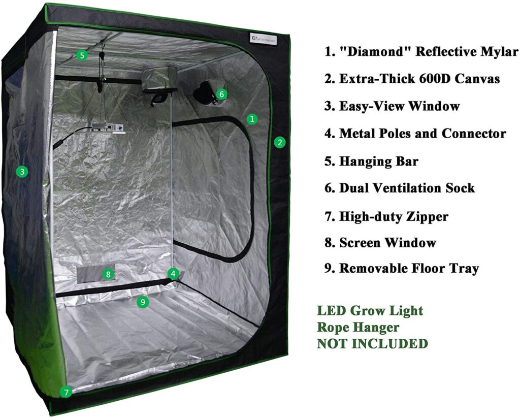 4. Growtent Garden Mylar Hydroponic Grow Tent